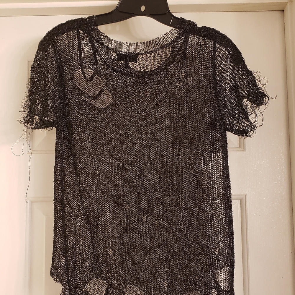 Black distressed shirt